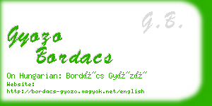 gyozo bordacs business card
